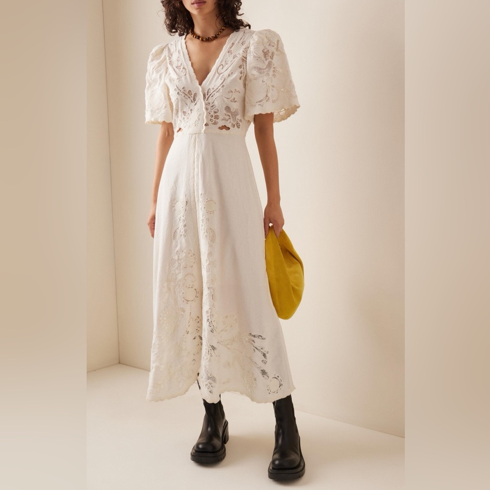 Sea New York Baylin Puff Sleeve Lace Dress New With Tags